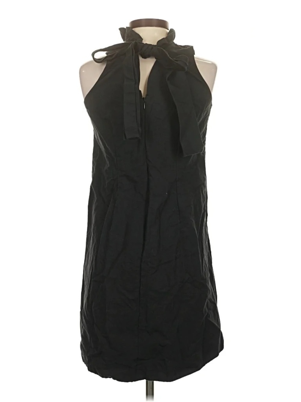 Tyler Boe “Stella” Black Tie-Neck Halter Dress